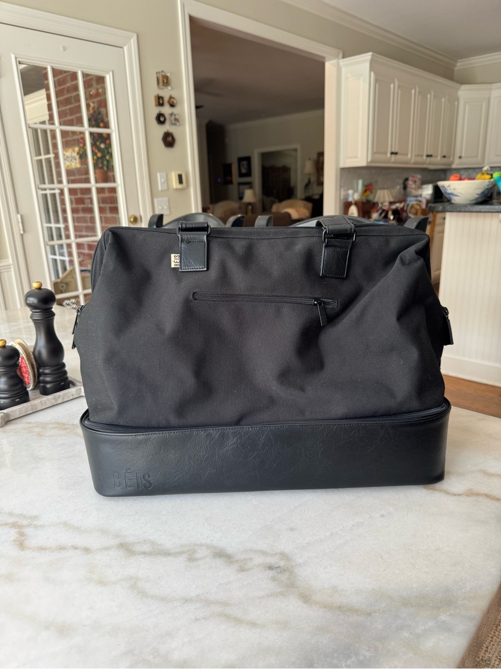 BEIS Black Original Weekender Bag
